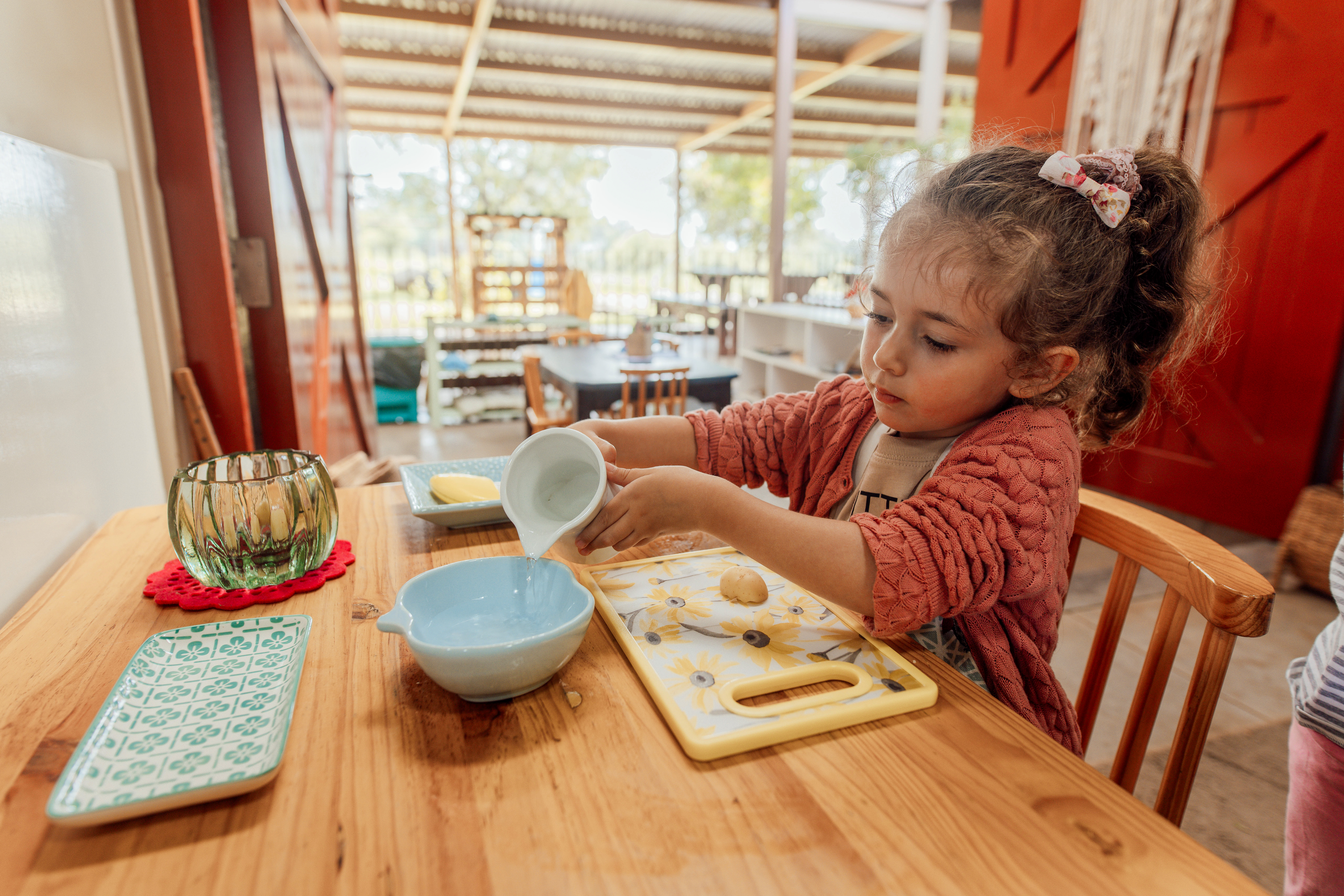 Girl at the Montessori School in Monaghan, Lanseria